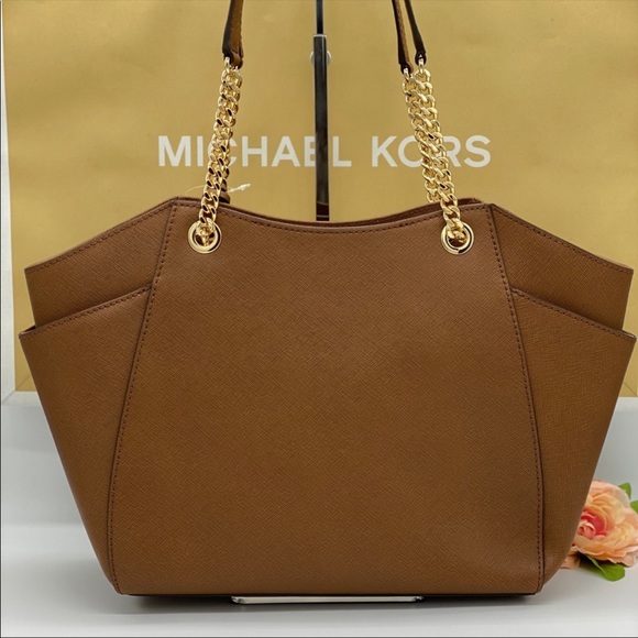 MICHAEL KORS LG CHAIN SHOULDER TOTE LUGGAGE - Picture 8 of 16